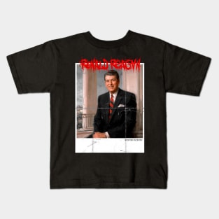 Ronald Reagan Punk Grindcore Poster Kids T-Shirt